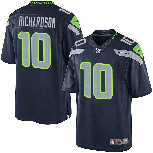 Men's Limited Paul Richardson Nike Jersey Navy Blue Home - #10 NFL Seattle Seahawks